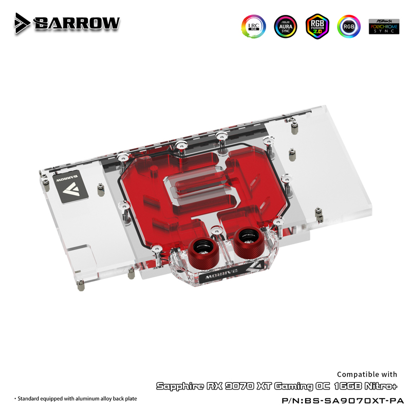 Rx 9070 16Gb - Водяной блок графического процессора для SAPPHIRE