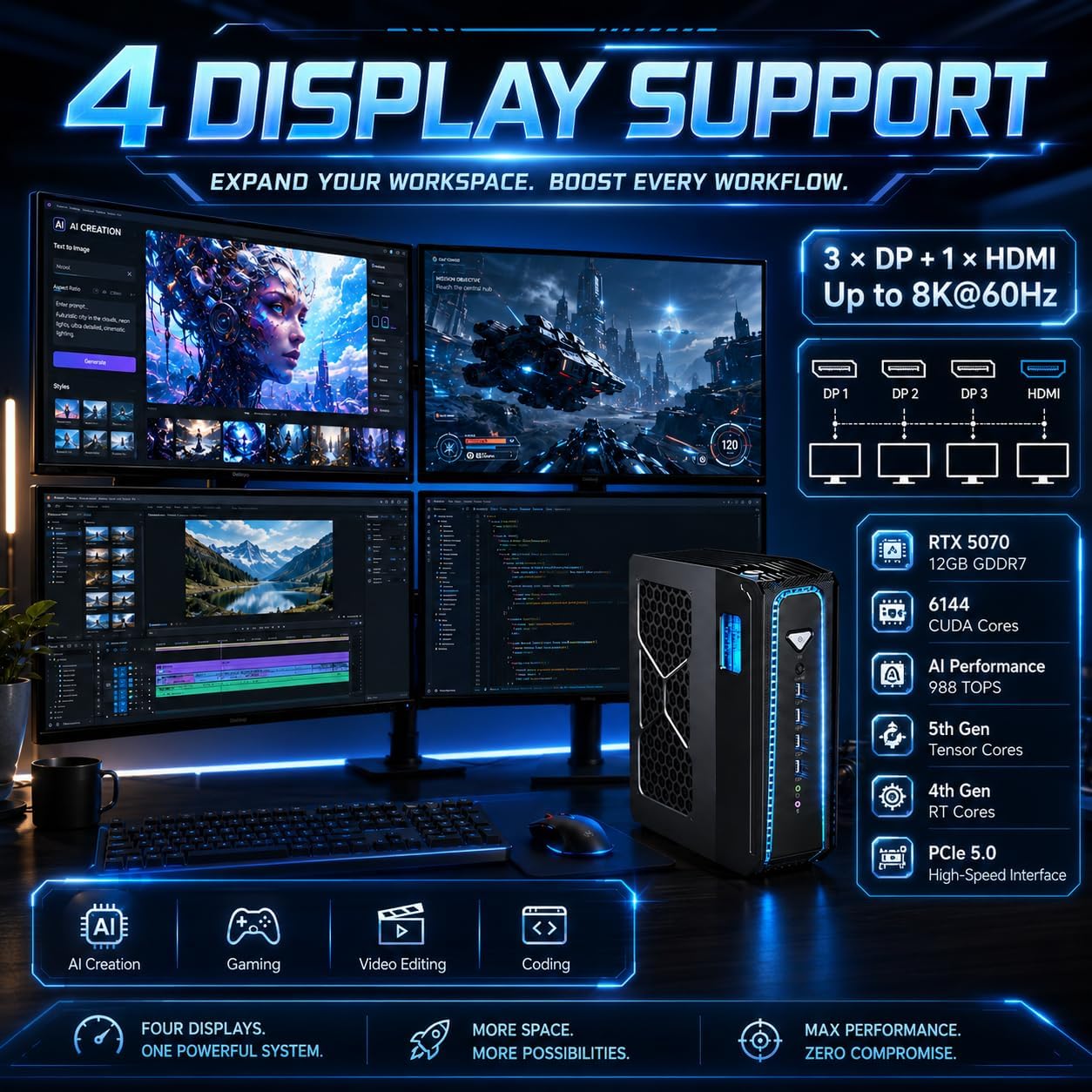 Мини-ПК Msecore с жидкостным о – обзор и цена Desktop Gaming Gpu 32Gb