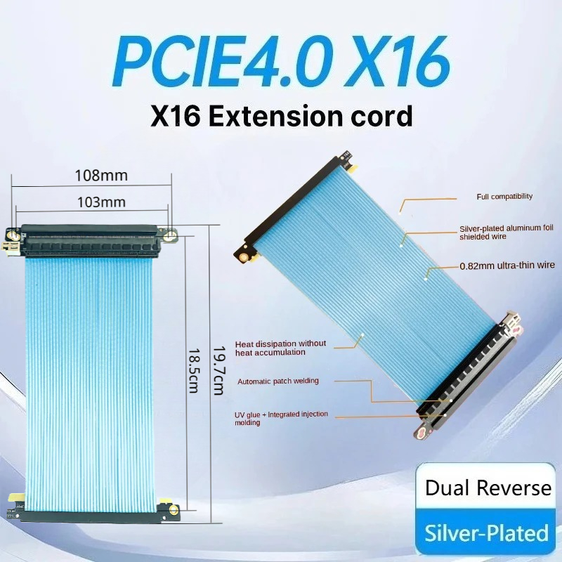 Двойной реверсивный кабель Pci – обзор и цена Itx Gpu Riser Pcie 4.0 16X
